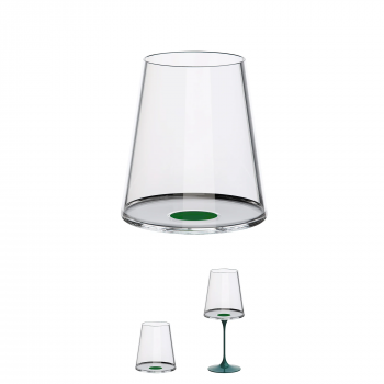 SplitGlass Rotweinglas Grün - 2er Set